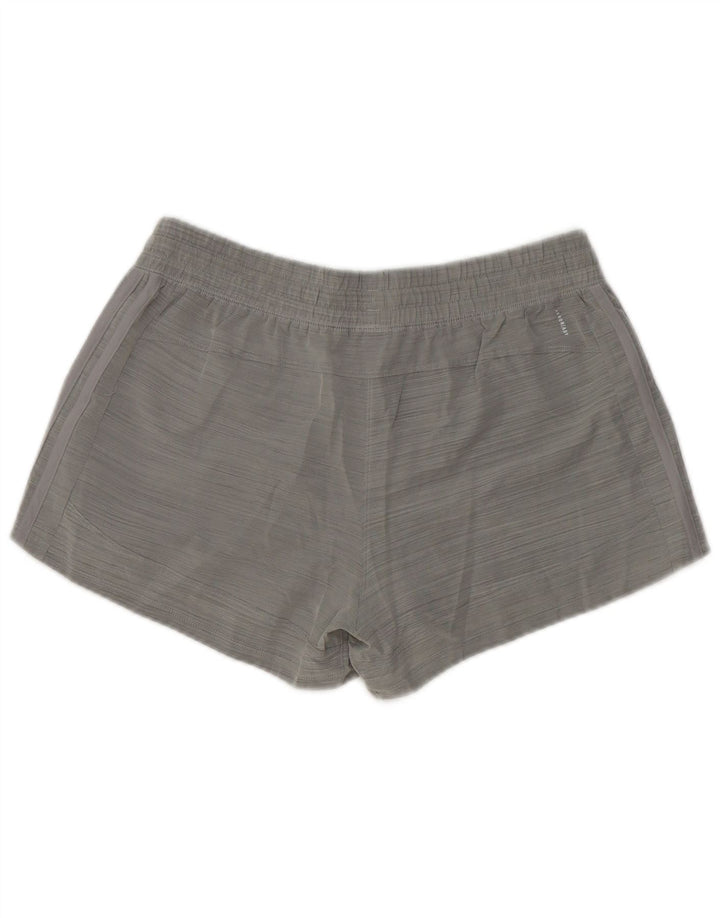 Adidas Pantalones cortos deportivos para mujer Reino Unido 12/14 Gris medio Poliéster a rayas