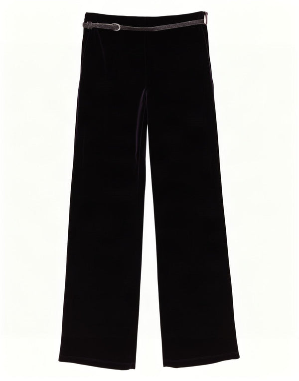 Marks & Spencer Pantalones casuales de terciopelo para mujer UK 8 Small W24 L31 Púrpura