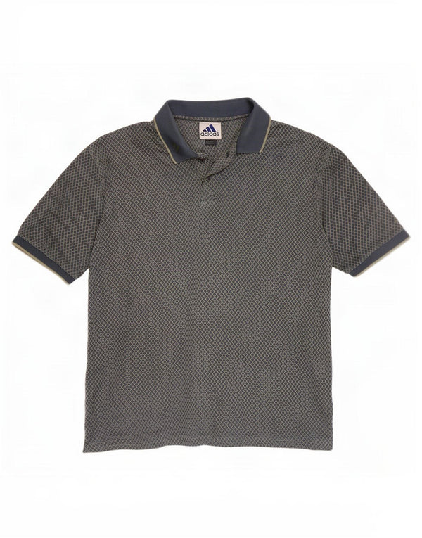 Adidas Polo para hombre grande gris Argyle/Diamond algodón