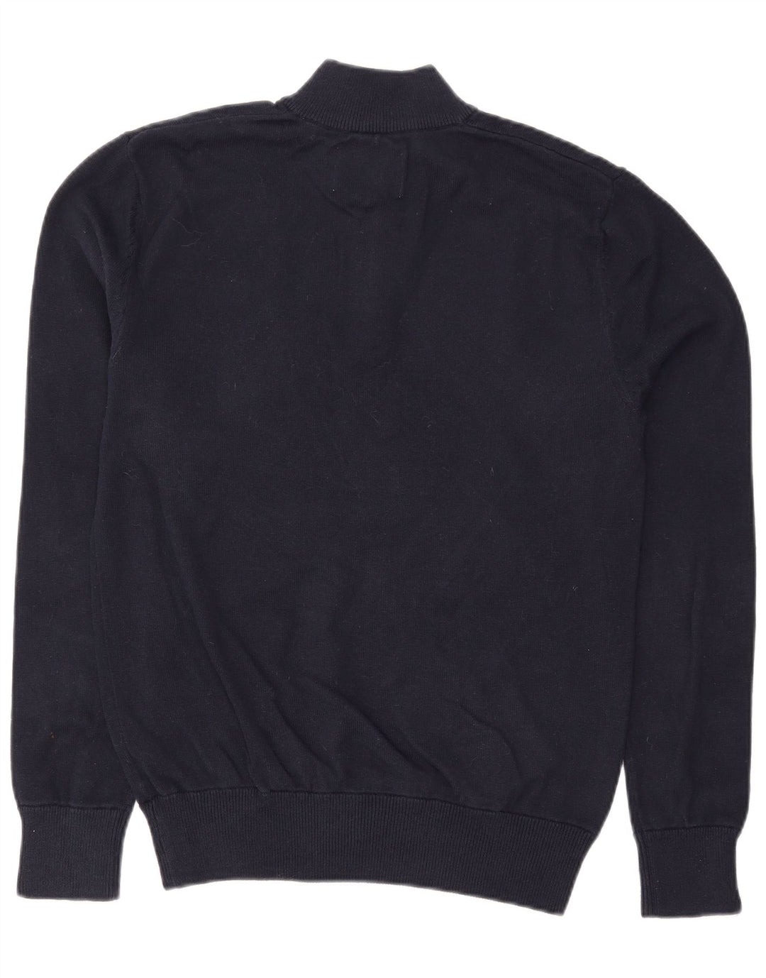 JACK WILLS Suéter tipo jersey con cuello y cremallera para hombre Algodón azul marino mediano