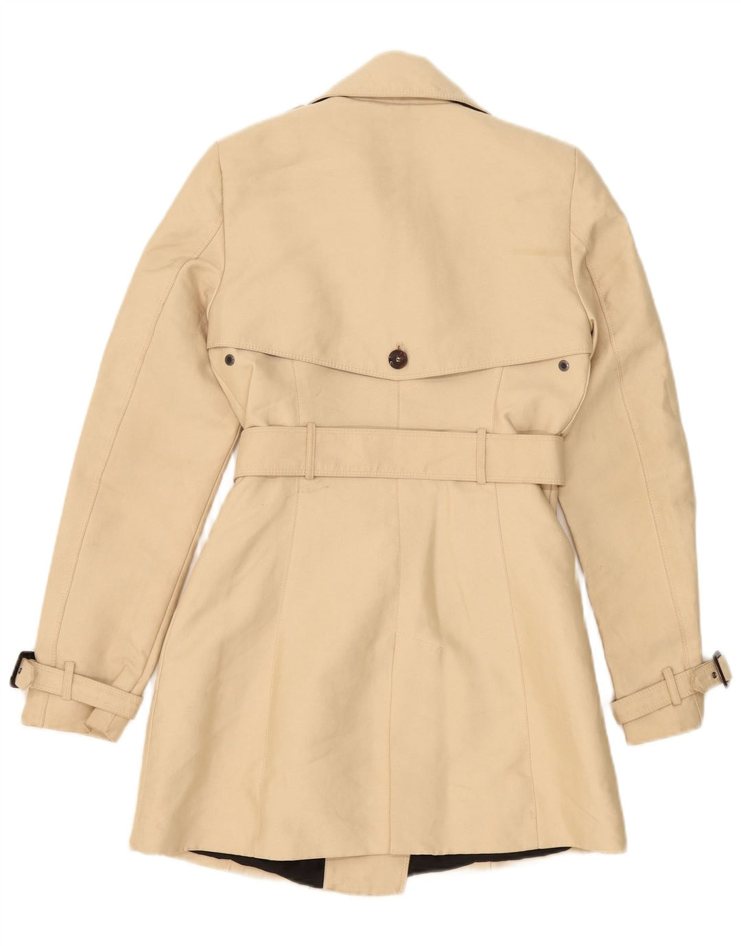 Zara Mujer Gabardina UK 6 XS Beige Poliéster