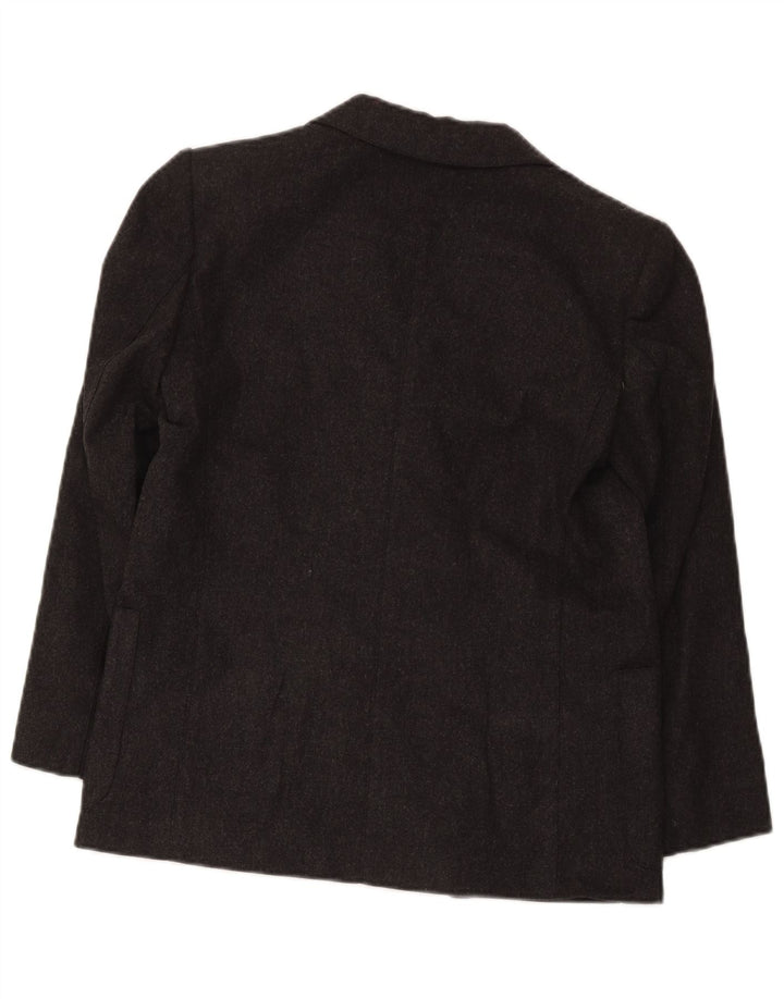 Vintage mujer doble pecho Blazer chaqueta Reino Unido 12 gris medio