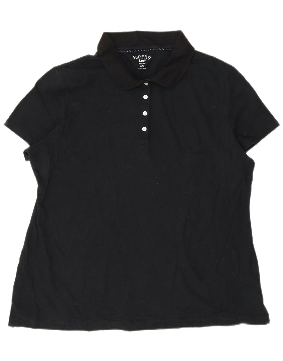 LEE Polo para Mujer UK 20 2XL Algodón Negro