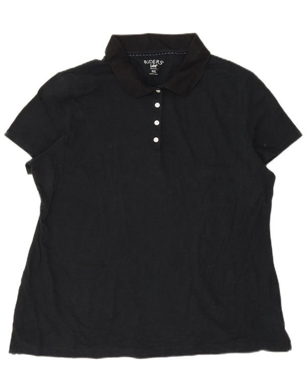 LEE Polo para Mujer UK 20 2XL Algodón Negro