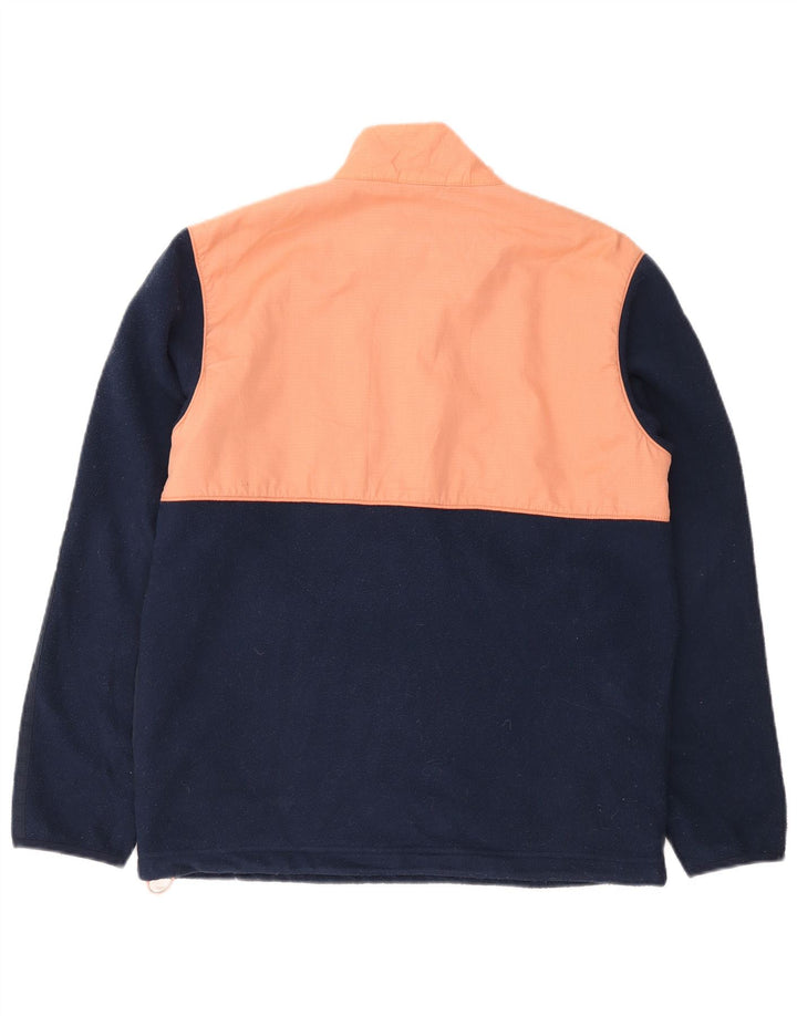 Adidas Jersey De Polar Con Cremallera Para Hombre Pequeño Azul Marino Colorblock Poliéster
