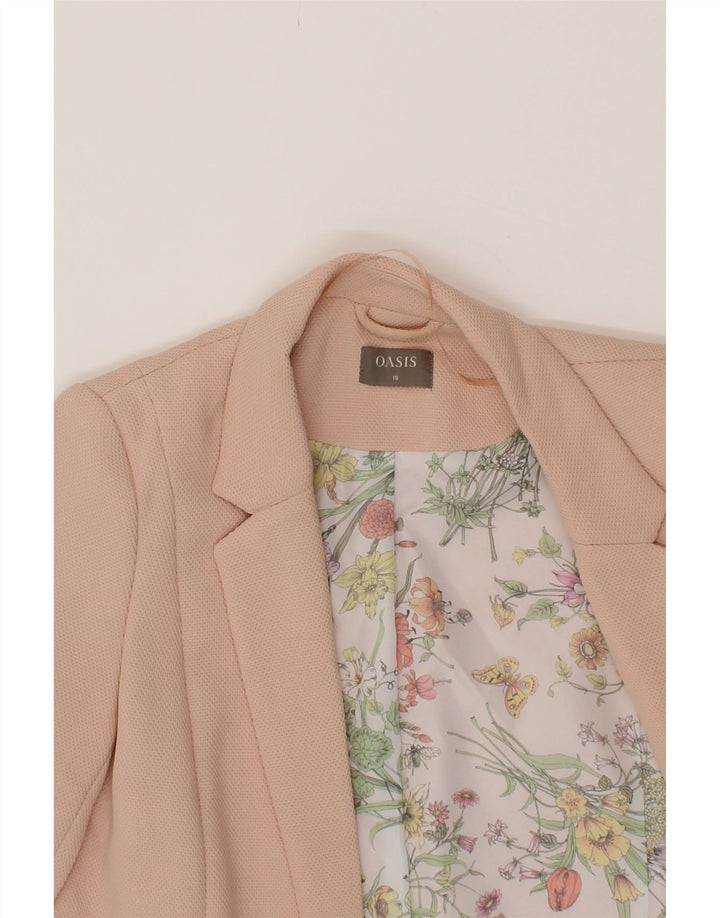 OASIS Womens Blazer Jacket UK 10 Small  Pink Polyester Vintage Oasis and Second-Hand Oasis from Messina Hembry 