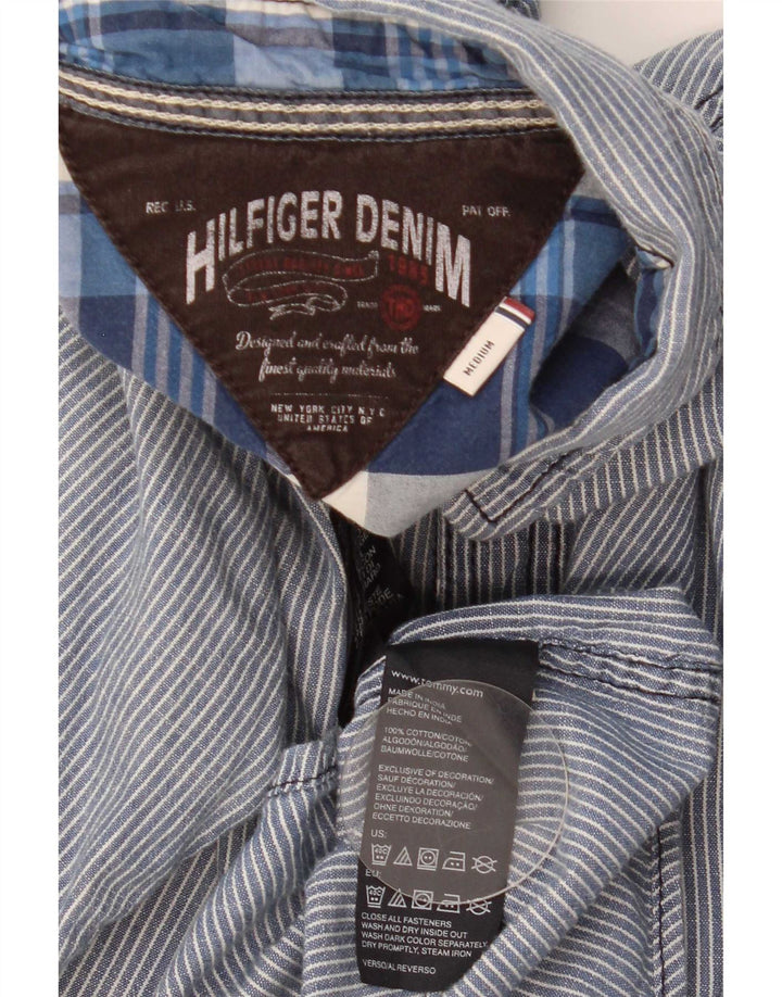 Camisa Tommy Hilfiger Hombre Algodón Azul Marino Mediano Rayas Pintadas