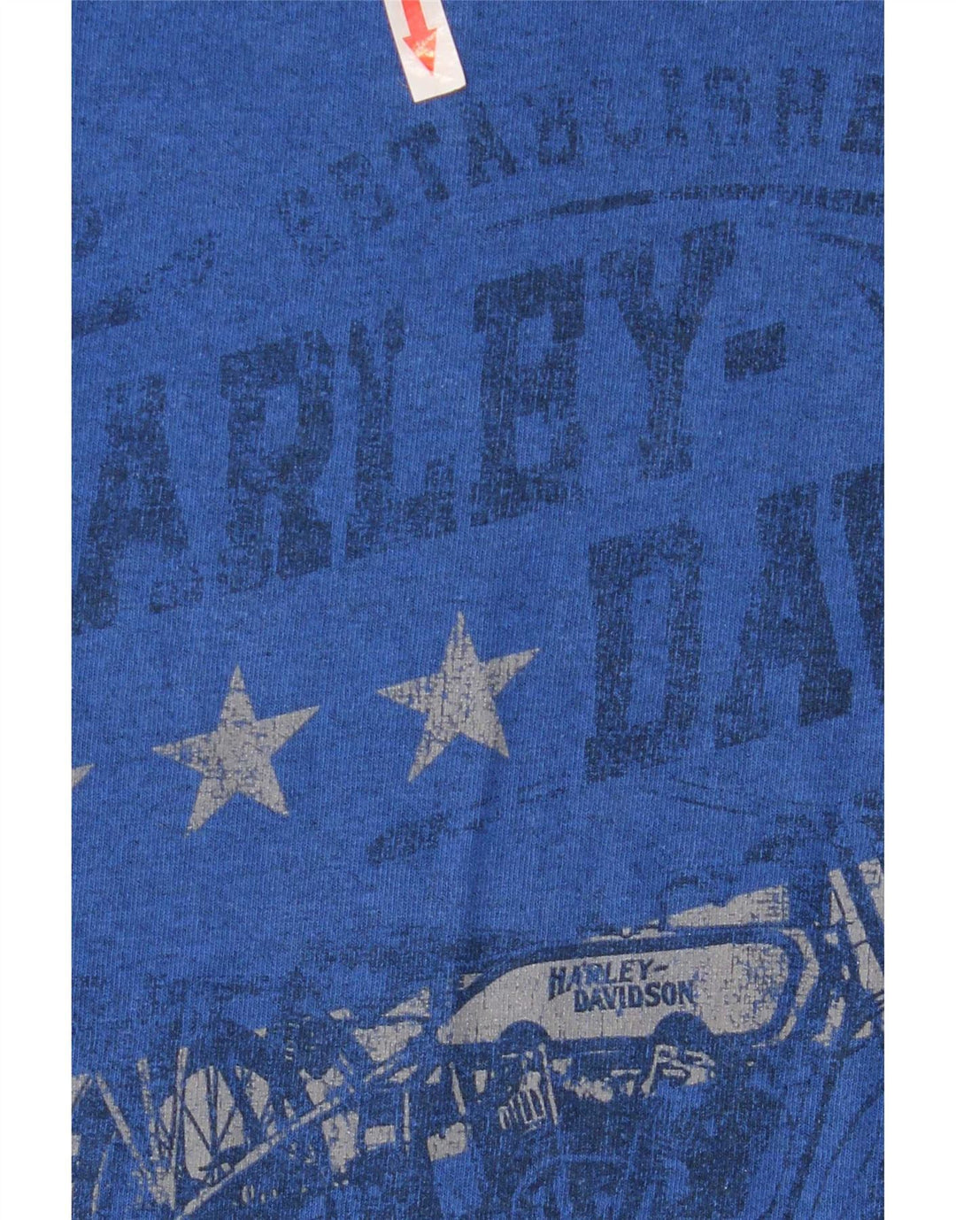 Harley Davidson - Camiseta gráfica para hombre, talla pequeña, color azul