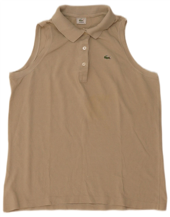 Polo Lacoste Mujer Sin Mangas Talla 44 Grande Beige