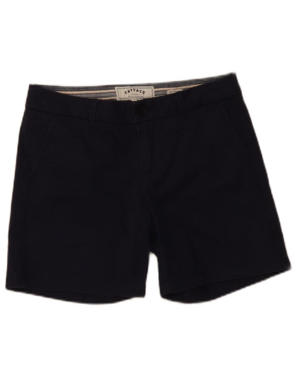 Pantalones cortos chinos para mujer Fat Face UK 8 Small W30 Azul marino Algodón