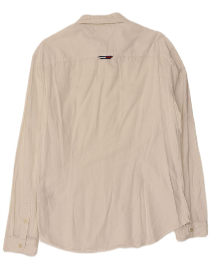 TOMMY HILFIGER Camisa slim fit de algodón blanco medio para hombre