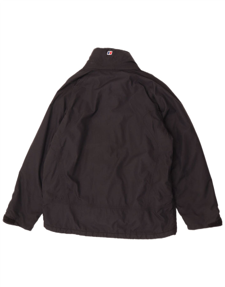 Berghaus Chaqueta impermeable con capucha para hombre UK 38 Medium Black Nylon