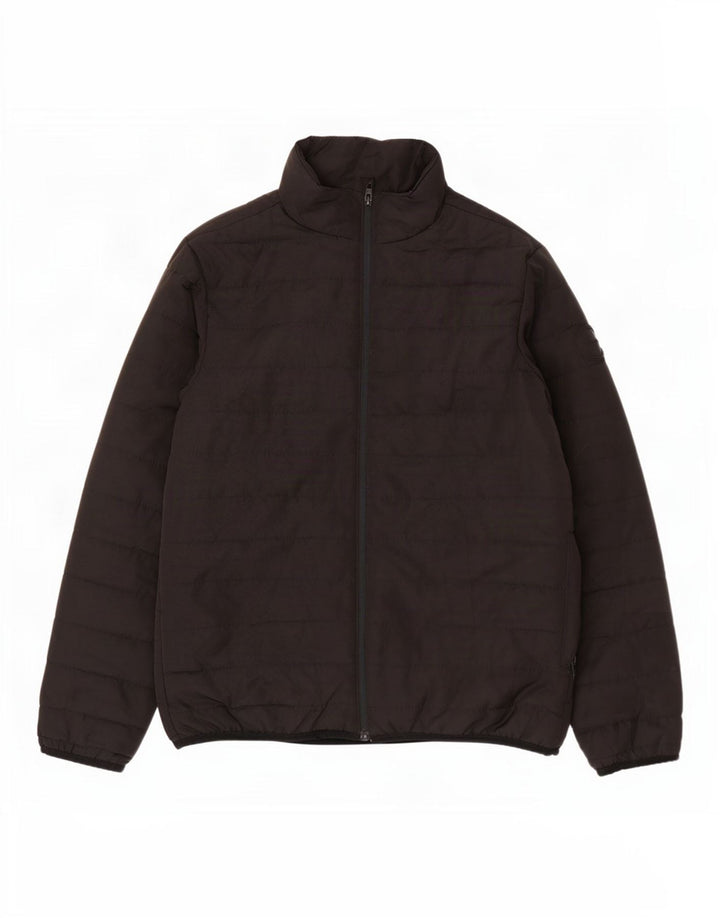 French Connection Chaqueta acolchada para hombre UK 40 Grande Poliéster negro