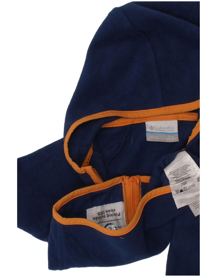 COLUMBIA Chaqueta polar con capucha para bebé niño 3-6 meses Azul marino Colorblock