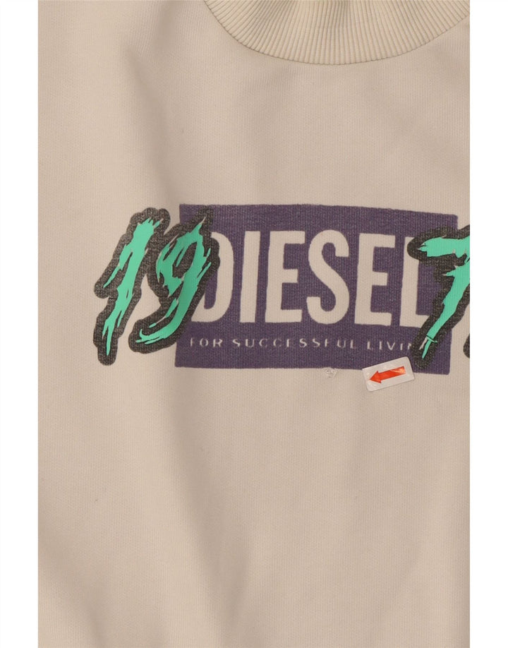 DIESEL Mens Graphic Sweatshirt Jumper XS White Cotton Vintage Diesel and Second-Hand Diesel from Messina Hembry 