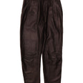 VINTAGE Pantalones de cuero con clavijas para mujer IT 44 Medio W26 L26 Cuero negro