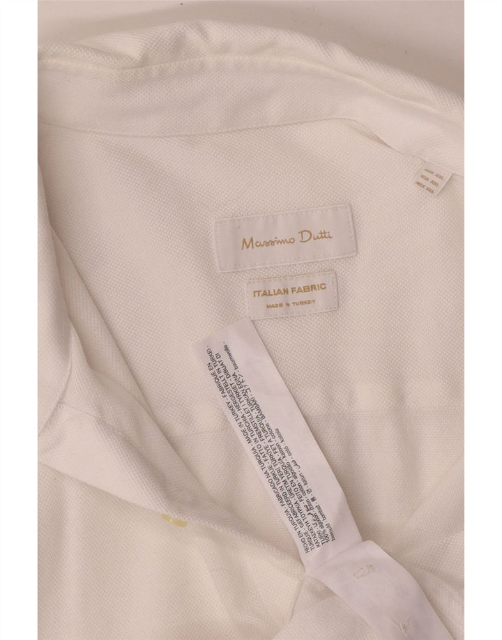 Camisa Hombre Massimo Dutti 2XL Blanco Algodón