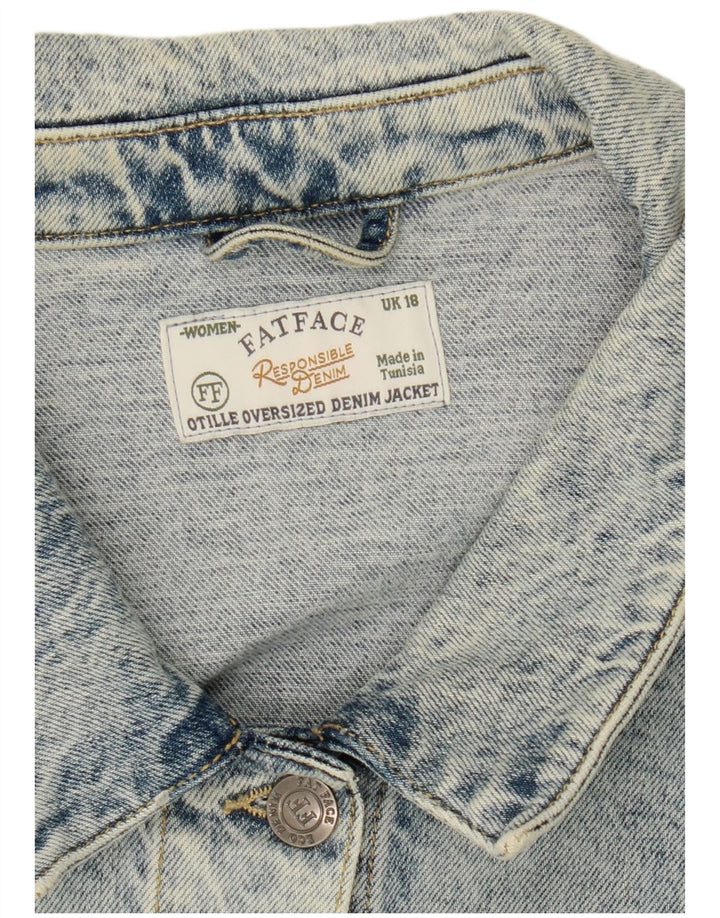 Chaqueta vaquera para mujer Fat Face UK 40 XL Algodón azul