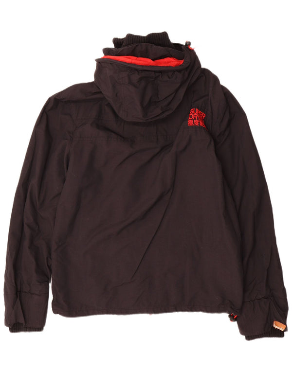 SUPERDRY Chaqueta cortavientos con capucha The Windcheater para hombre UK 40 Large Black