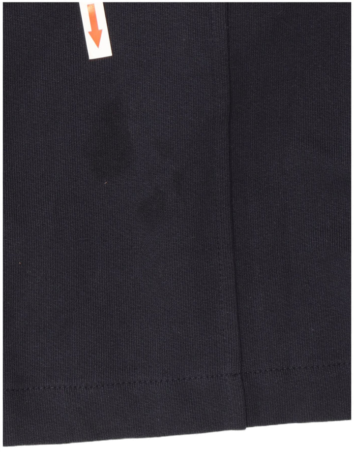 Zara Mens Biker Jacket UK 38 Medium Azul Marino Algodón