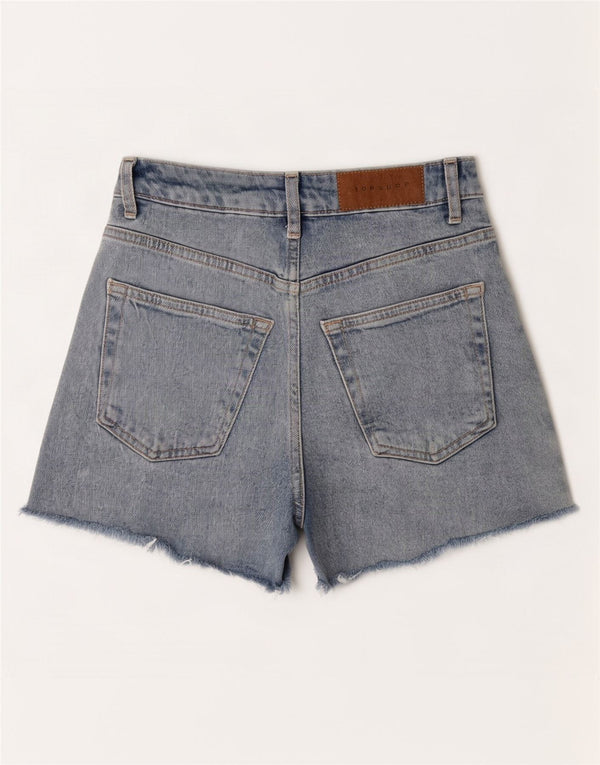 Topshop Mom Denim Shorts para mujer UK 8 Small W25 Azul