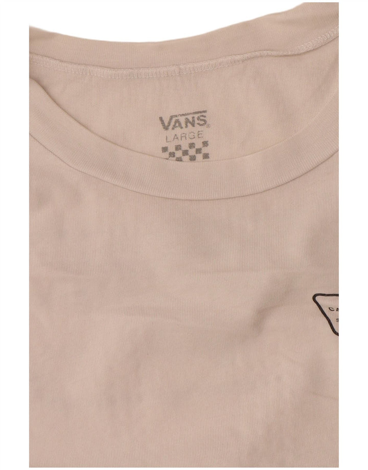 Vans Camiseta gráfica para mujer Top UK 46 Large White