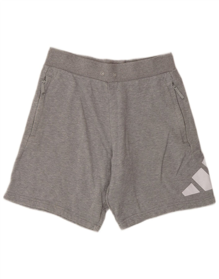 Adidas Mens Graphic Sport Shorts Pequeño Gris