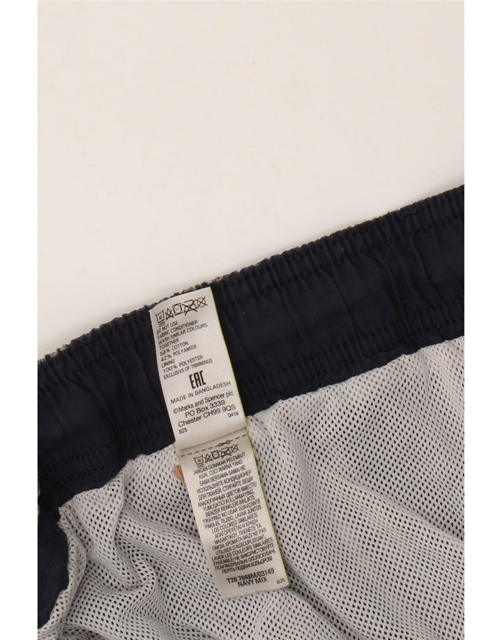 Marks & Spencer - Bañador para hombre, talla 2XL, algodón a cuadros azules