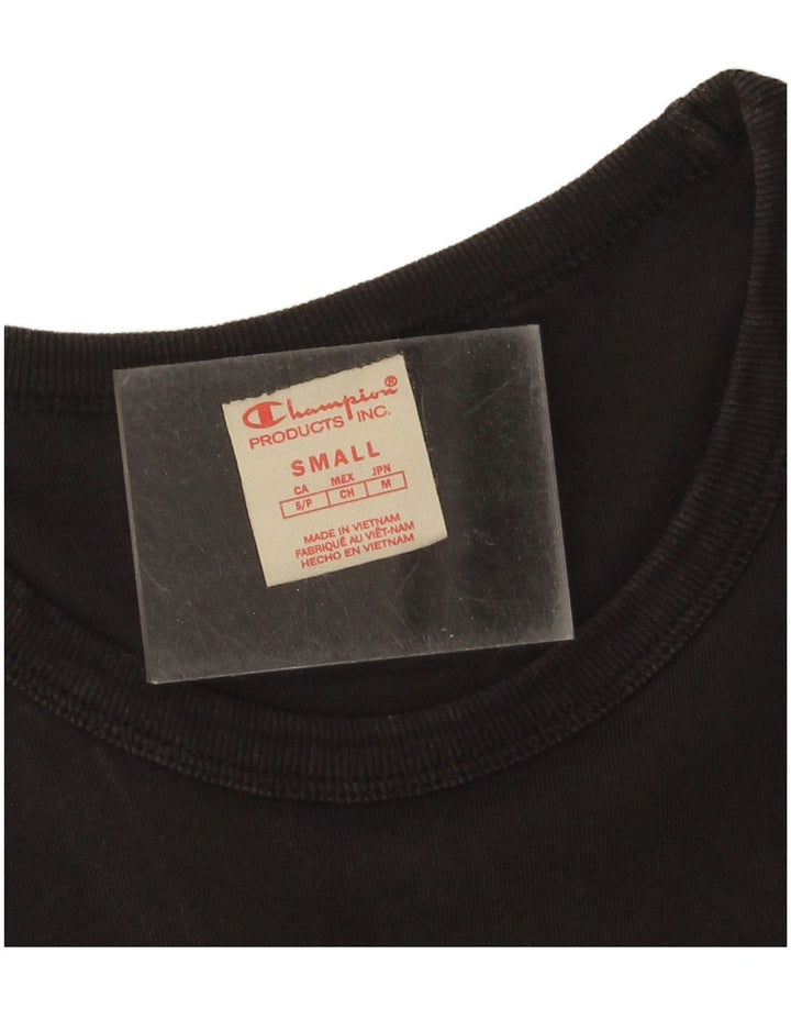 Champion Camiseta gráfica para hombre Top Small Black Cotton