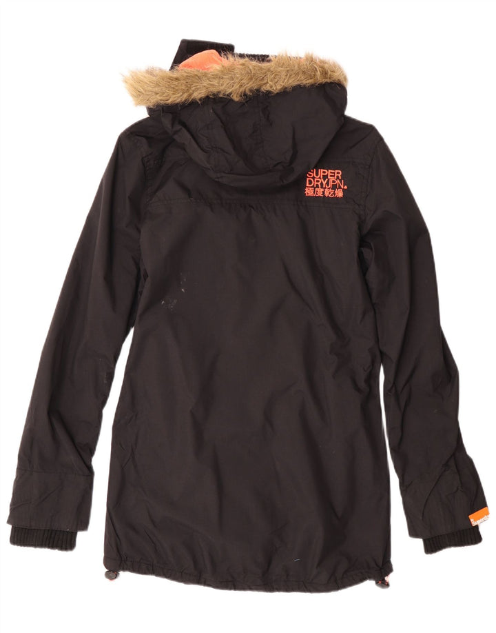 Superdry Parka Con Capucha Para Mujer ES 40 2XS Negro