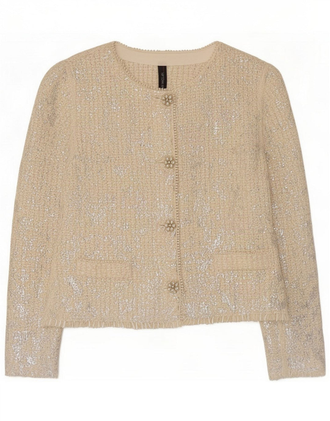 Marc Cain Chaqueta tipo blazer de 4 botones para mujer Talla 6 XL Acrílico blanco