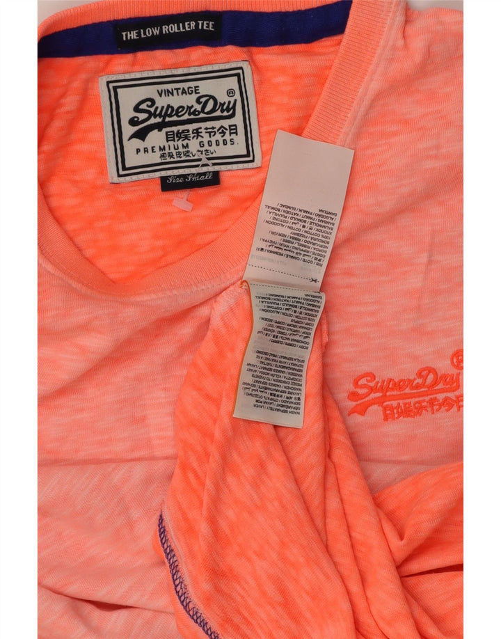 Superdry Hombre Camiseta Top Small Naranja Algodón