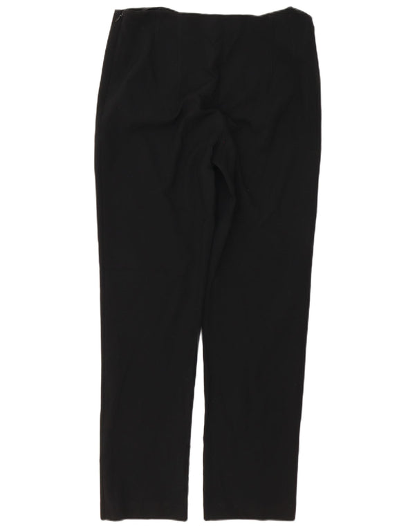 Marks & Spencer Pantalones casuales cónicos para mujer UK 12 Medium W32 L30 Negro