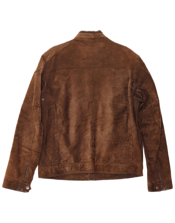 Conbipel Chaqueta de ante para hombre IT 52 Cuero marrón grande