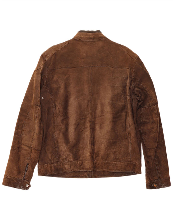 Conbipel Chaqueta de ante para hombre IT 52 Cuero marrón grande