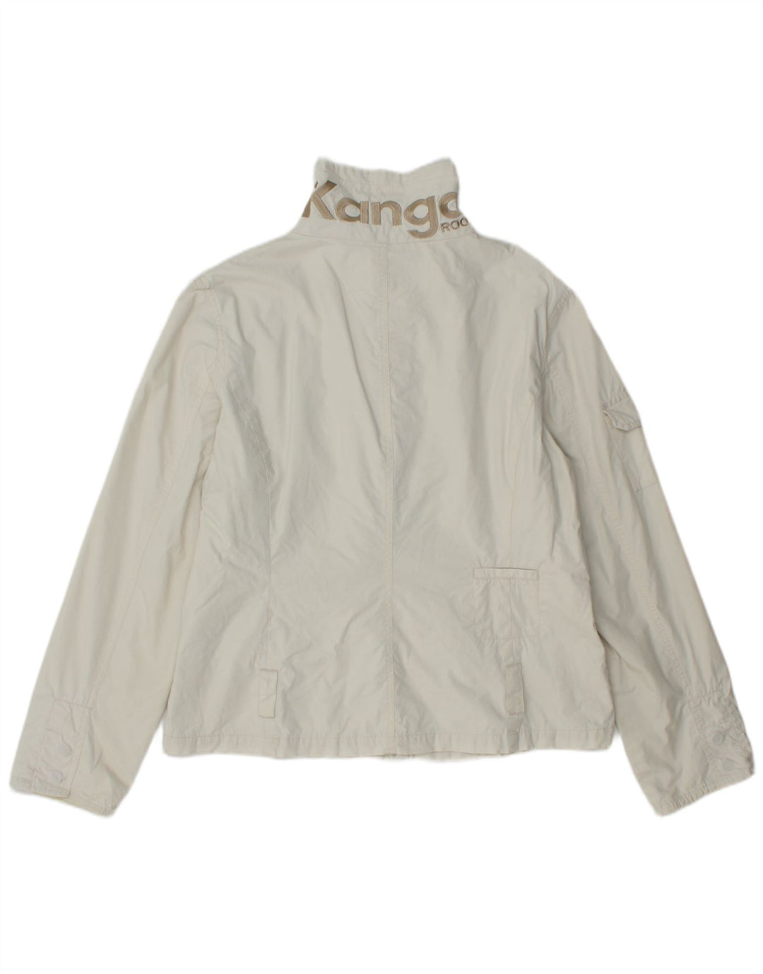 Kangaroos Chaqueta bomber gráfica para mujer UK 18 XL Algodón blanco roto