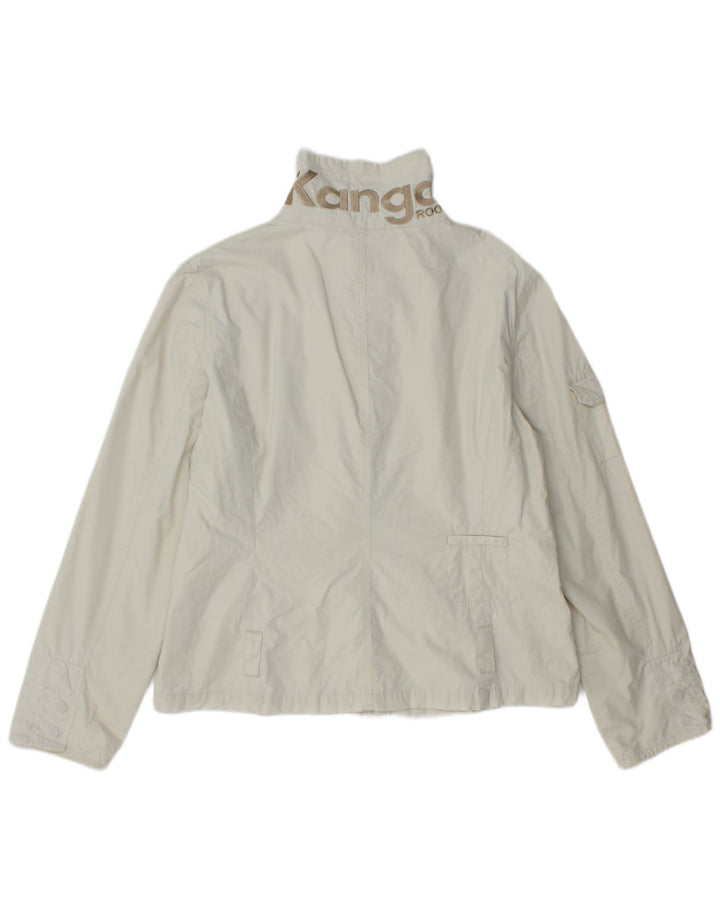 Kangaroos Chaqueta bomber gráfica para mujer UK 18 XL Algodón blanco roto