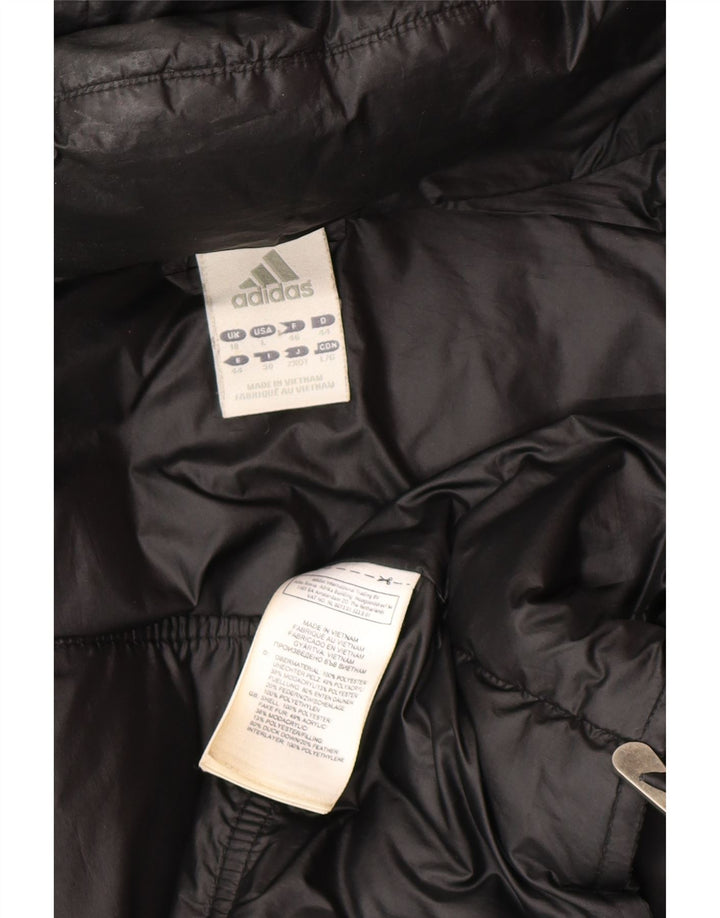 Adidas Chaqueta Acolchada Extragrande con Capucha para Mujer UK 40 XL Poliéster Negro