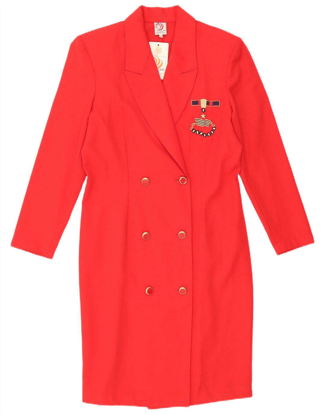 Vestido de tubo vintage para mujer IT 44 Rojo medio