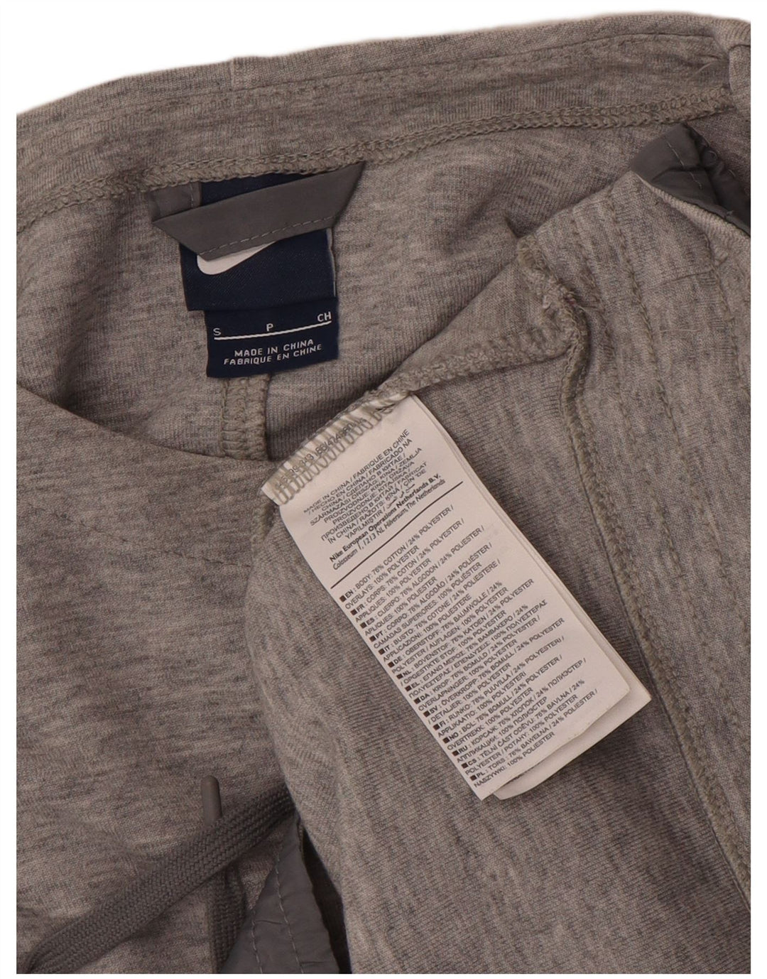 Nike - Sudadera corta para mujer, talla 10, algodón gris pequeño