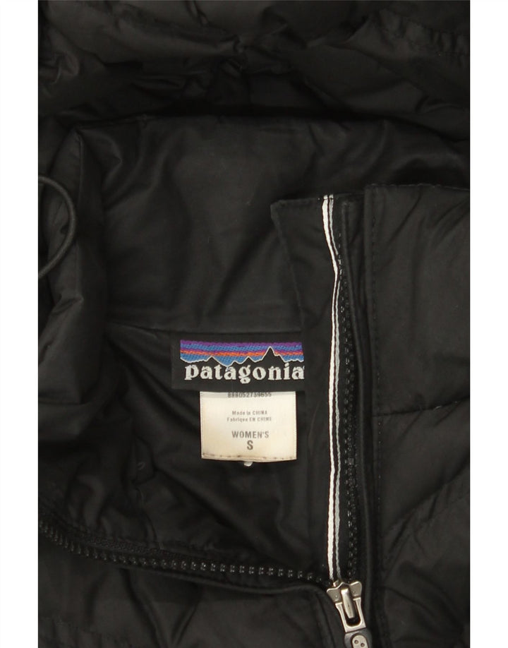 Patagonia Abrigo acolchado con capucha para mujer UK 10 Small Poliéster negro