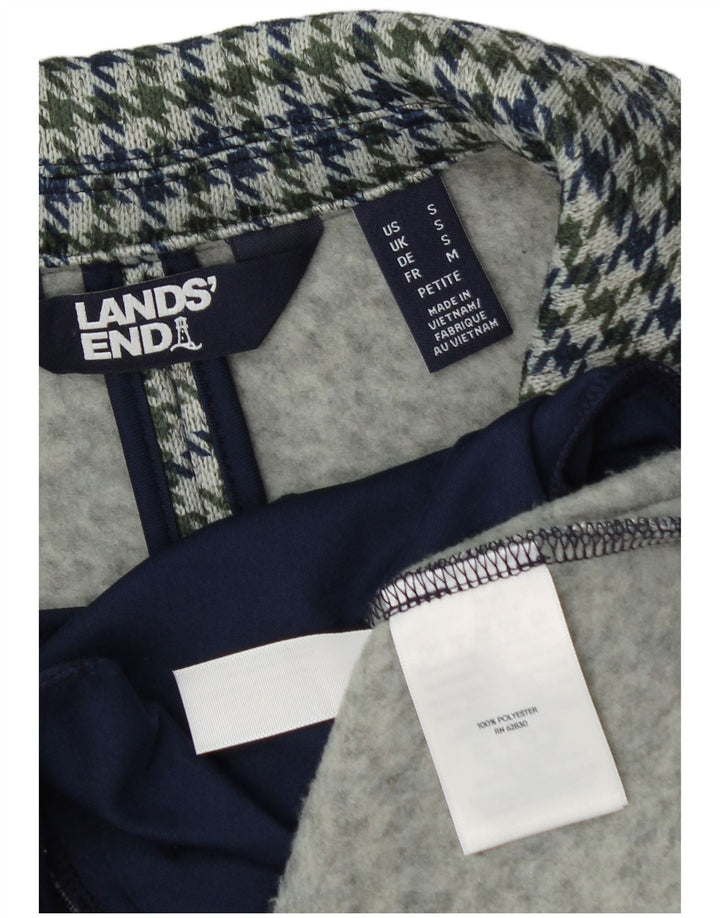 Lands End Chaqueta tipo blazer de 1 botón para mujer UK 10 Small Blue Houndstooth