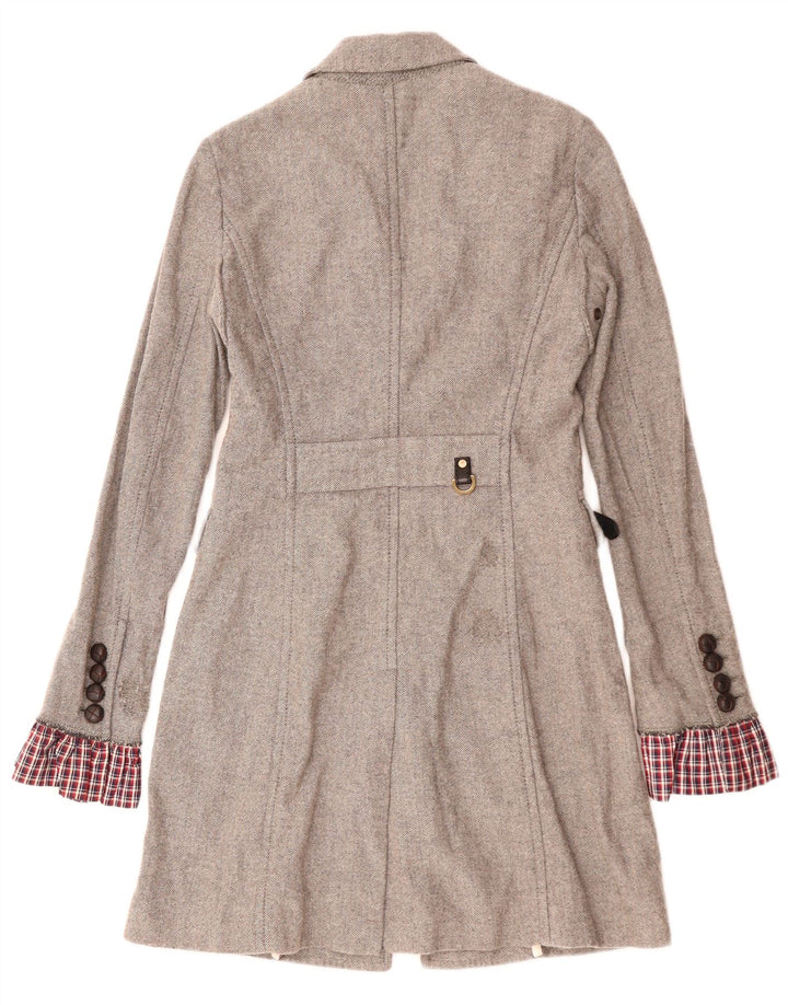 Abrigo Mujer Dsquared2 IT 42 Lana En Espiga Gris Medio
