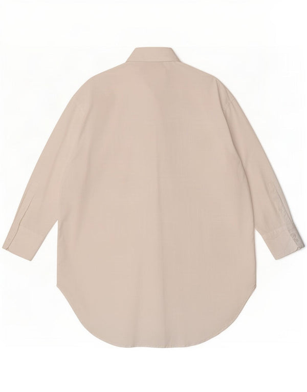 Zara Mujer Camisa Extragrande UK 10 Small White Lyocell