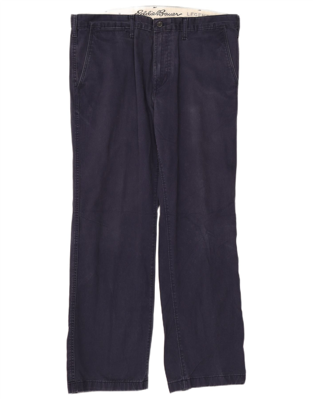 EDDIE BAUER Pantalón chino recto para hombre W38 L32 Azul marino