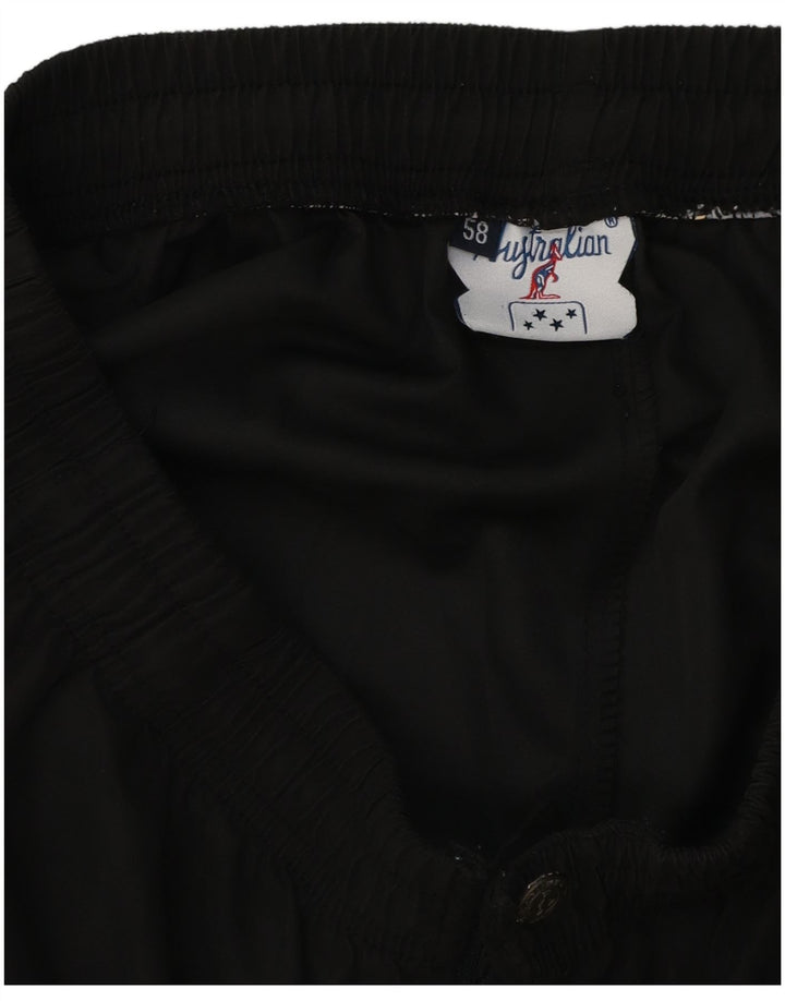 AUSTRALIAN L'ALPINA Pantalones cortos deportivos para hombre IT 58 2XL Poliéster negro