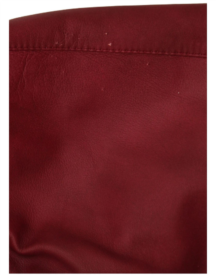 Vintage mujer de gran tamaño con capucha Parka chaqueta EU 48 2XL granate