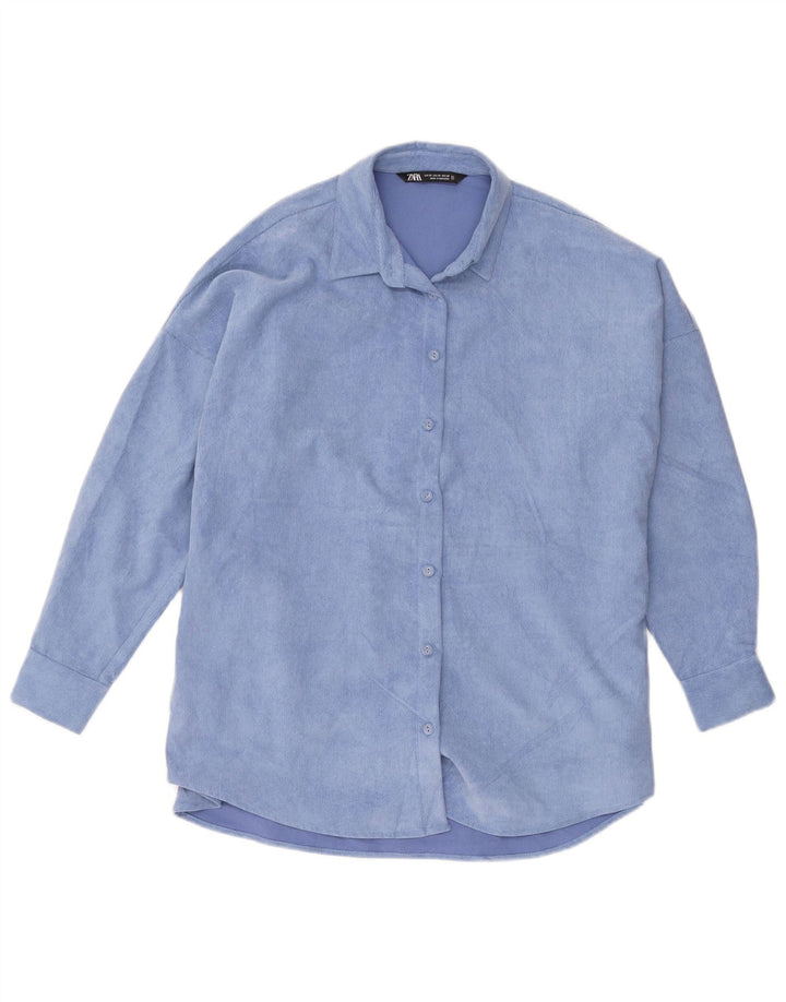 Zara Hombre Camisa Extragrande UK 6 XS Azul