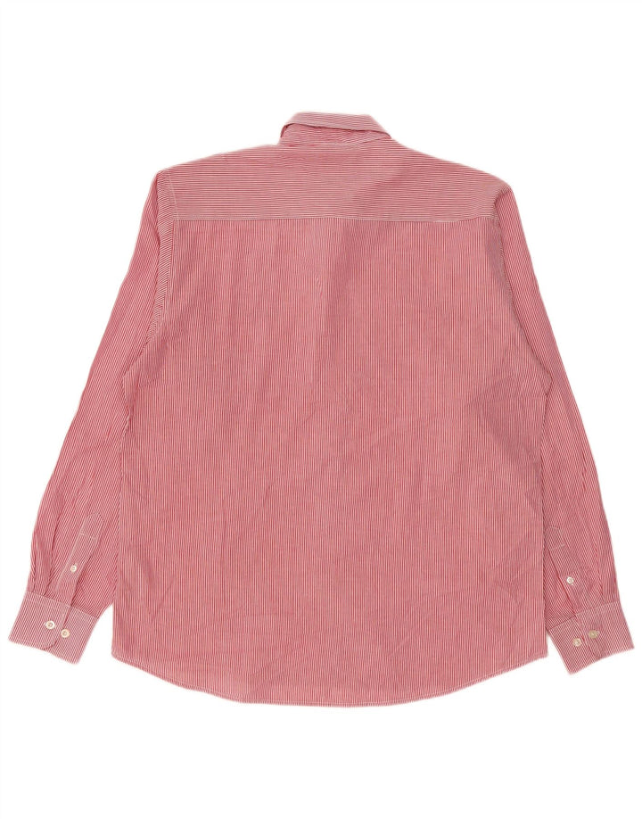 Pierre Cardin Camisa de corte regular para hombre XL Poliéster a rayas rojas