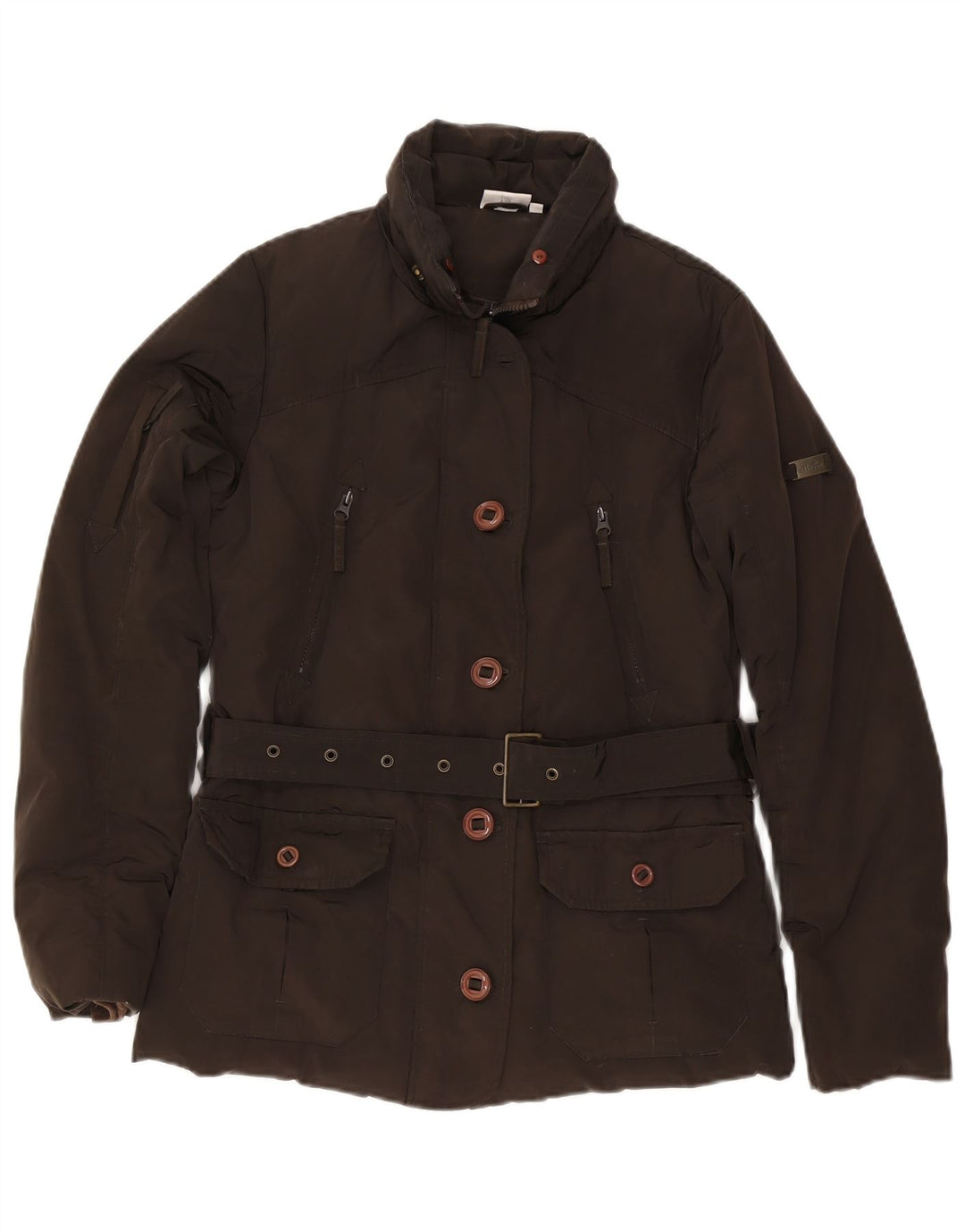 Chaqueta acolchada para mujer Ellesse UK 10 Small Marrón Poliéster